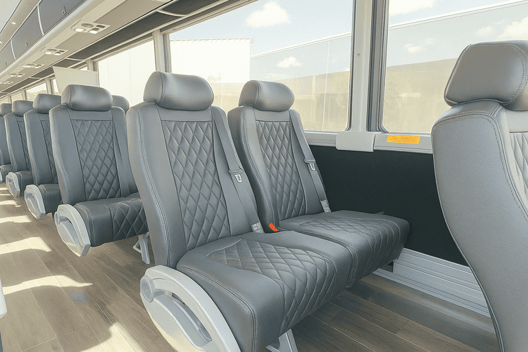 interior of Charter Bus Rental Murrieta charter bus